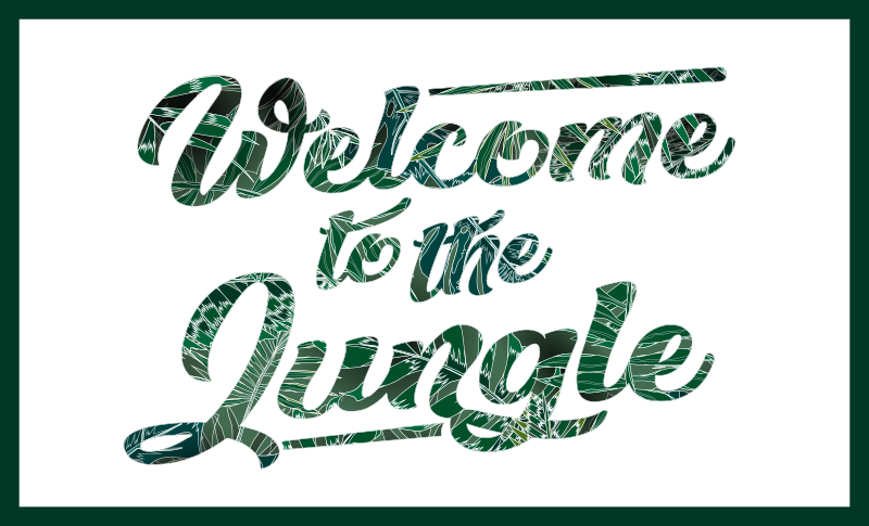 Jungle Welcome Phrase custom vinyl carpet - TenStickers