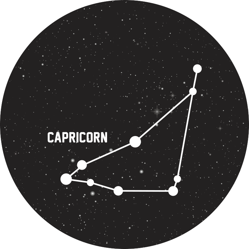 Capricorn Constellation star vinyl carpet - TenStickers