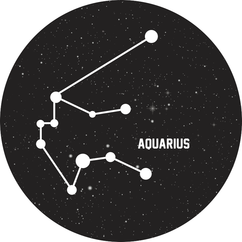 Aquarius Constellation star vinyl carpet - TenStickers