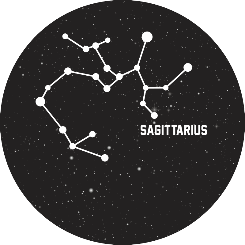 Sagittarius Constellation star vinyl carpet - TenStickers