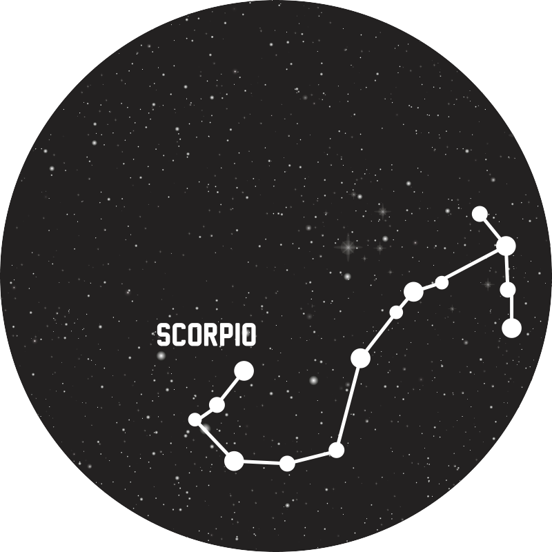 Scorpio Constellation star vinyl carpet - TenStickers