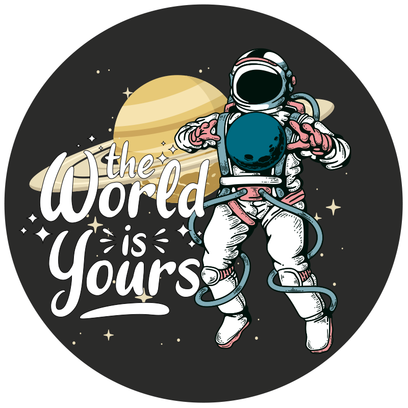 Astronaut Exploration teen vinyl carpet - TenStickers