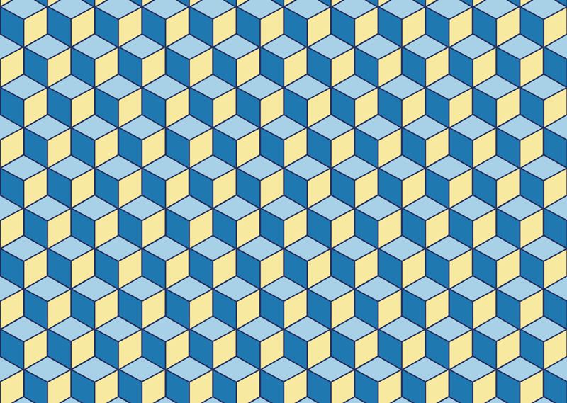 Cubist Pattern tile vinyl carpet - TenStickers