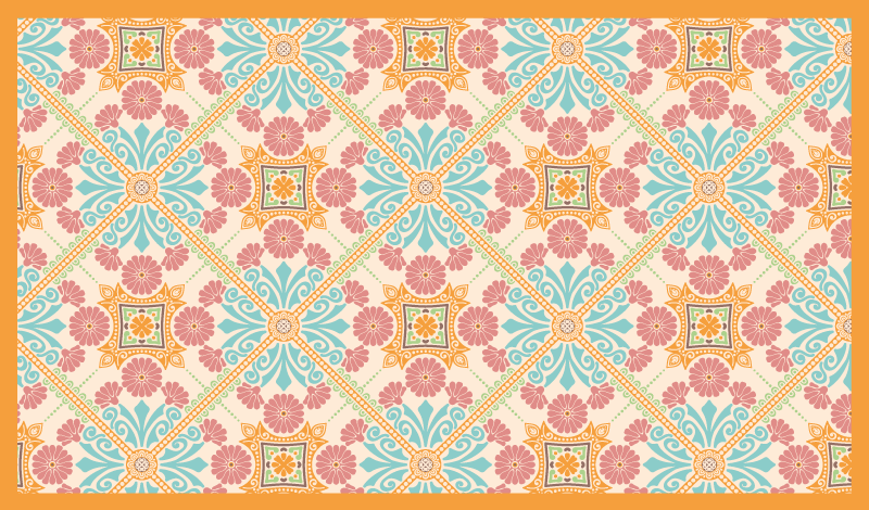 Kitchen colorful mosaic kitchen vinyl carpet - TenStickers