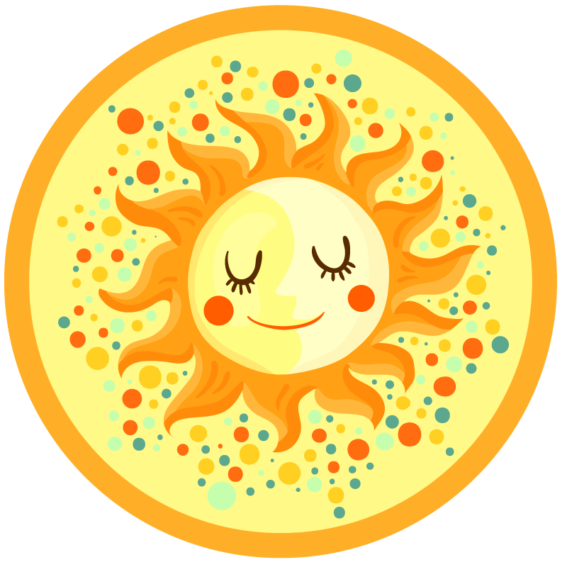 Sunshine Circle nursery vinyl carpet - TenStickers