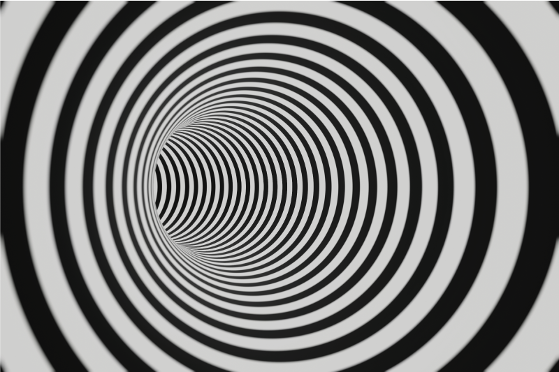 Optical Illusion Swirl geometric vinyl carpet - TenStickers