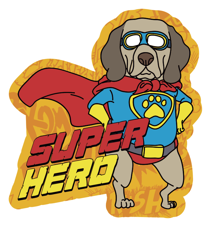 Superhero Canine kids vinyl carpet - TenStickers