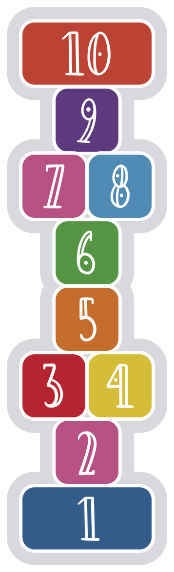 Hopscotch Sequence game vinyl carpet - TenStickers