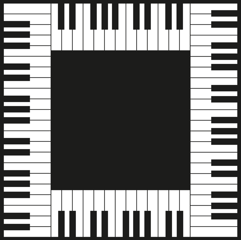 Piano Keyboard Layout game vinyl carpet - TenStickers