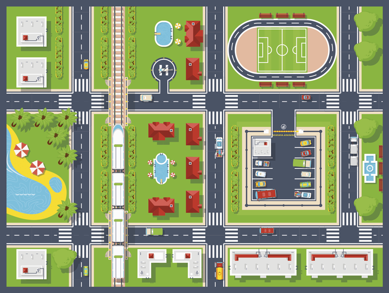 City Playmat road vinyl carpet - TenStickers