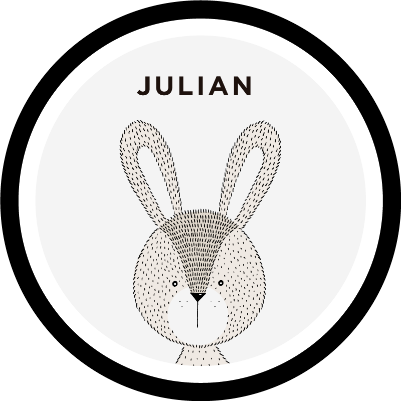 Personalized Bunny nursery vinyl carpet - TenStickers