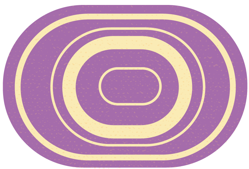 Concentric Ellipses bathroom vinyl carpet - TenStickers