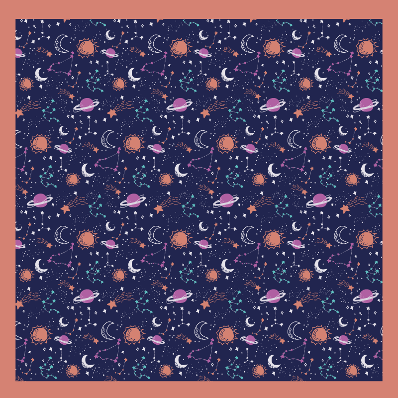 Cosmic Space Play kids vinyl carpet - TenStickers