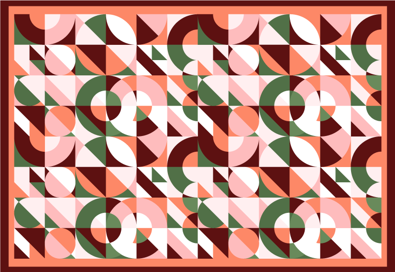 Geometric vinyl carpet geometric mosaic pattern - TenStickers