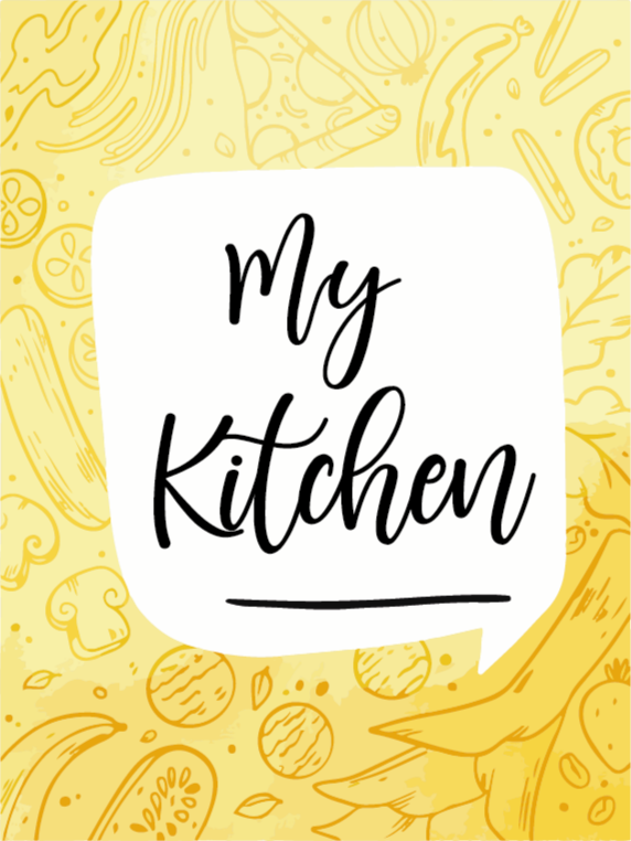 My Culinary Text kitchen vinyl carpet - TenStickers