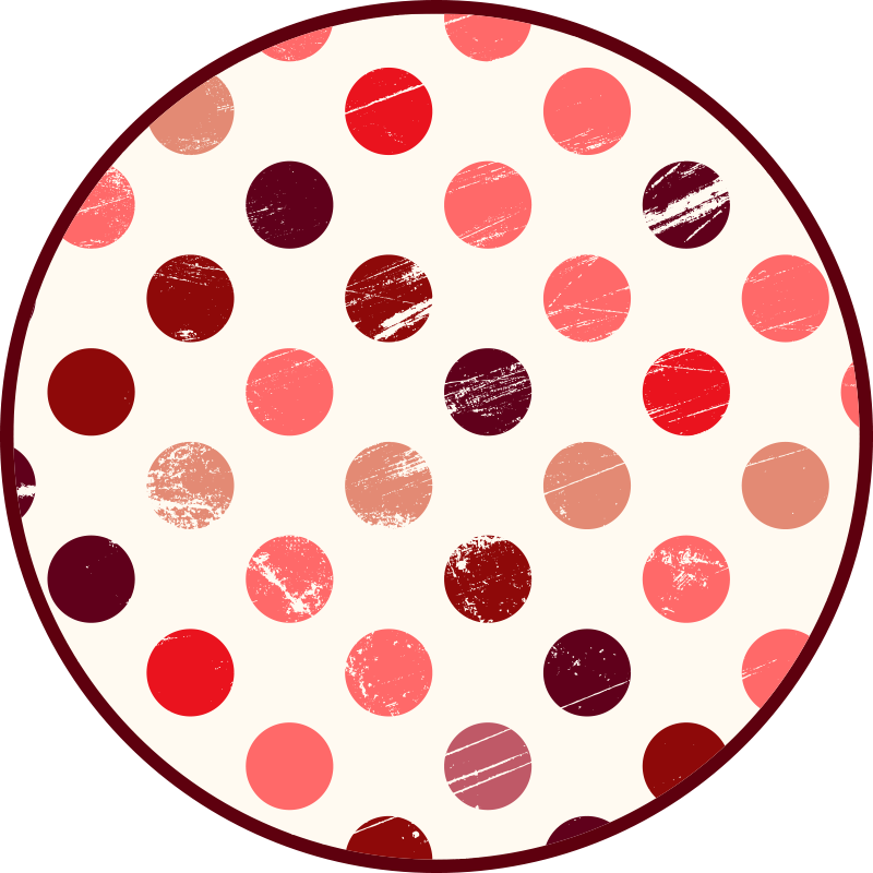 Circular Polka Dots texture vinyl carpet - TenStickers