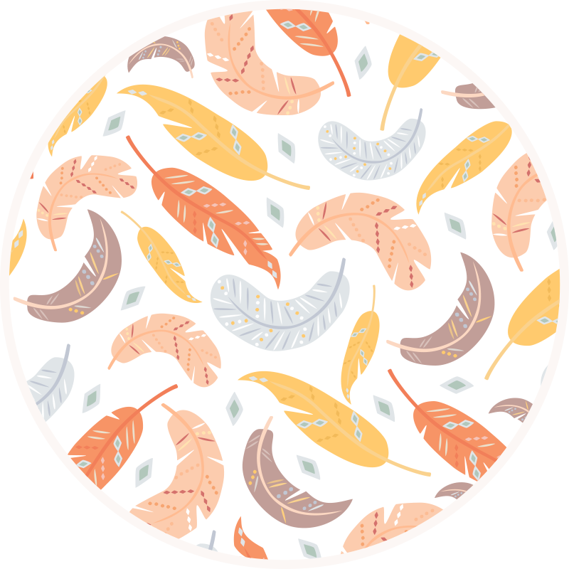 Botanical Leaves Pattern floral vinyl carpet - TenStickers