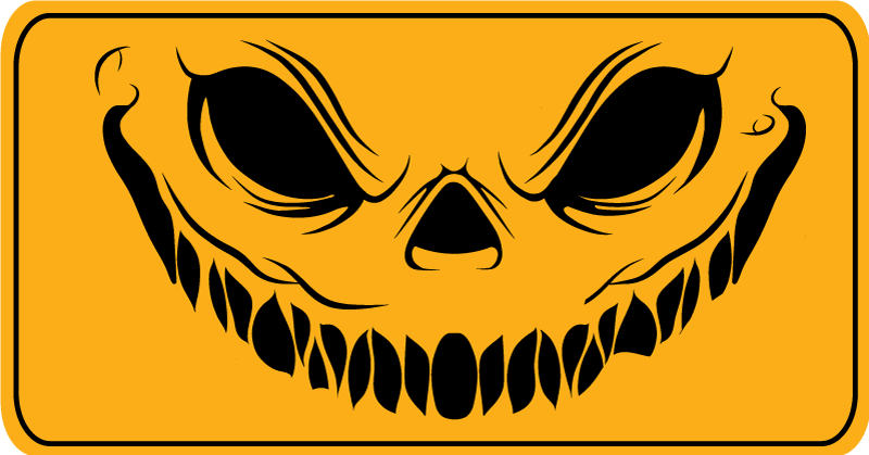 Spooky Grinning Face halloween vinyl carpet - TenStickers