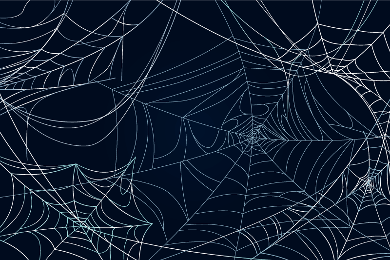 Spooky Cobwebs halloween vinyl carpet - TenStickers