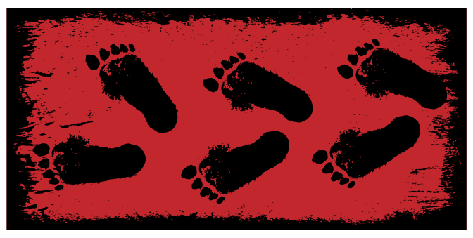 Footprint Contrast animal vinyl carpet - TenStickers