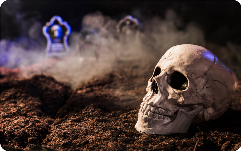 Spooky Skull halloween vinyl carpet - TenStickers