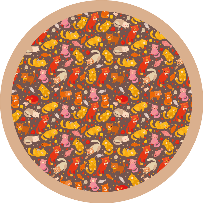 Playful Animal Pattern kids vinyl carpet - TenStickers
