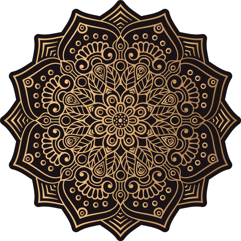 Mandala vinyl carpet with detailed mandala design - TenStickers