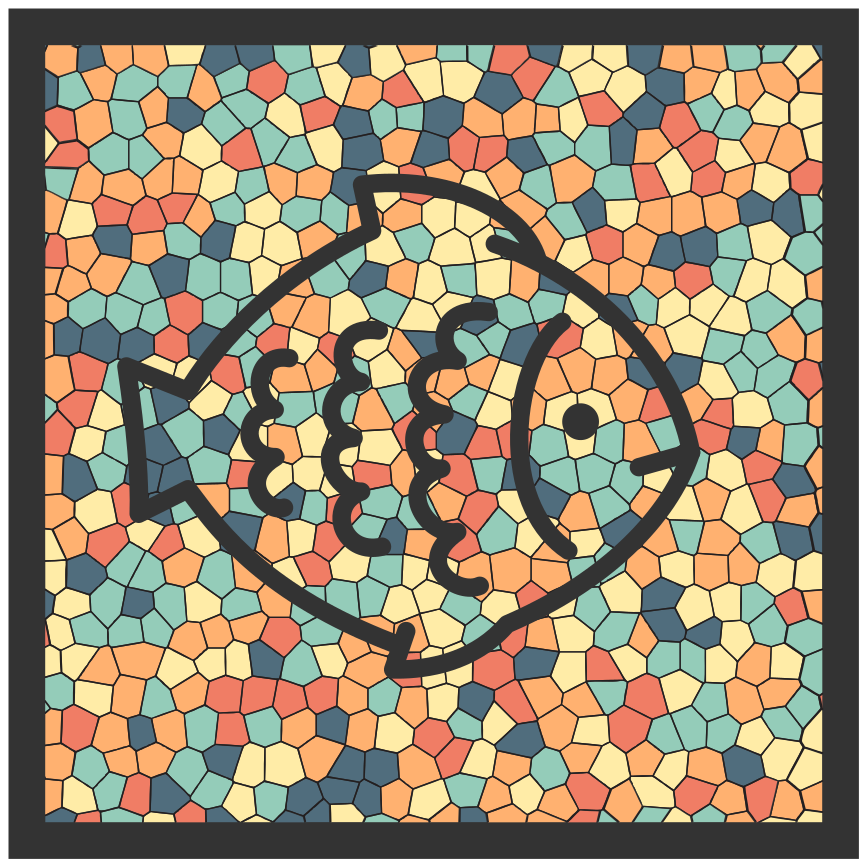 Mosaic fish pattern mosaic vinyl carpet - TenStickers