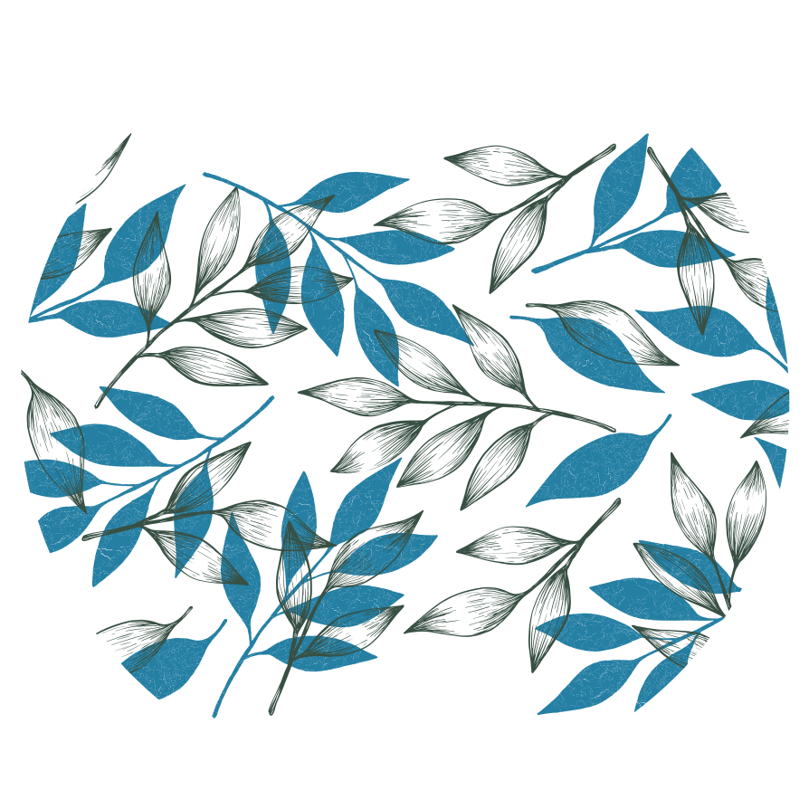 Botanical Leaf Imprint floral vinyl carpet - TenStickers