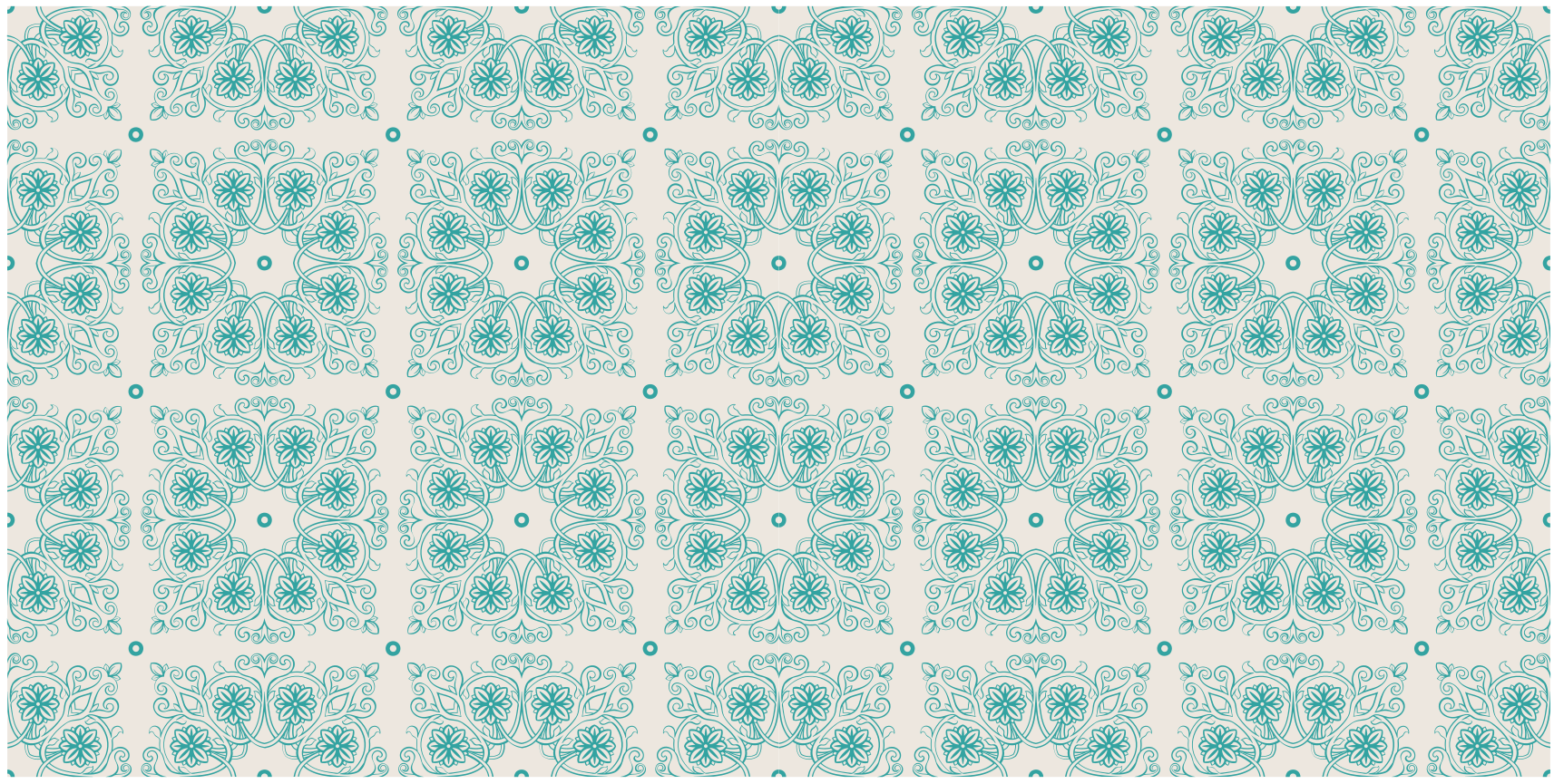 Mosaic mandala design mosaic vinyl carpet - TenStickers