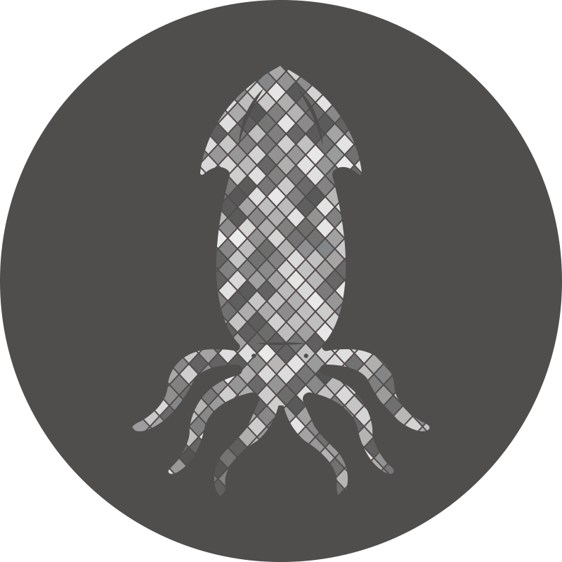 Mosaic Squid Silhouette tile vinyl carpet - TenStickers