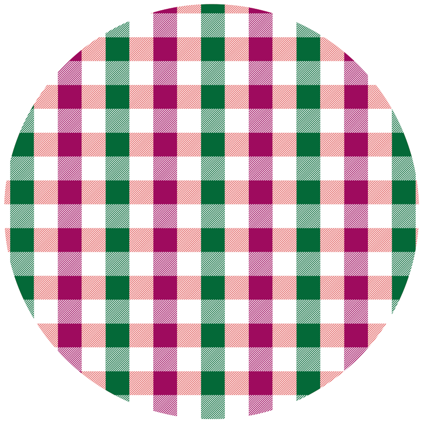 Checkered Circular Pattern striped vinyl carpet - TenStickers