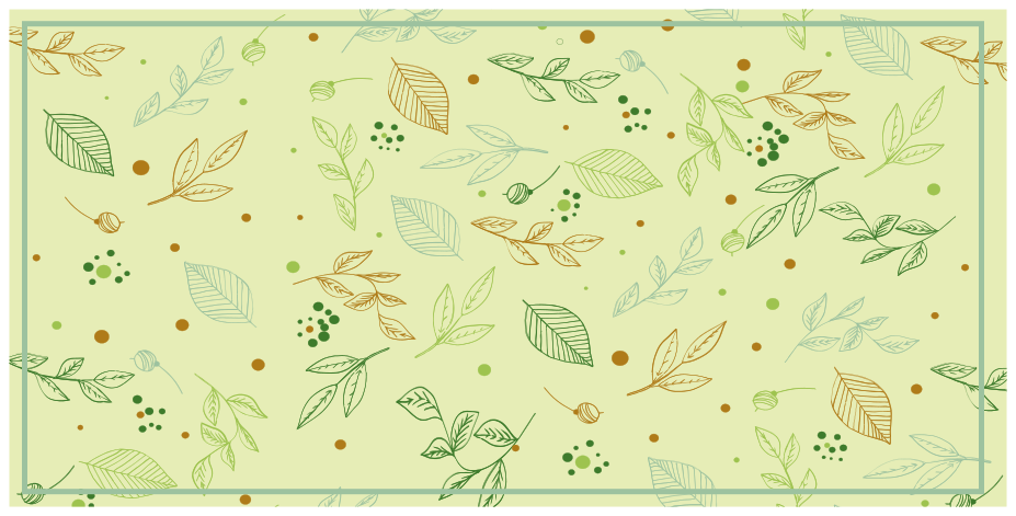 Foliage Botanical Motif nature vinyl carpet - TenStickers