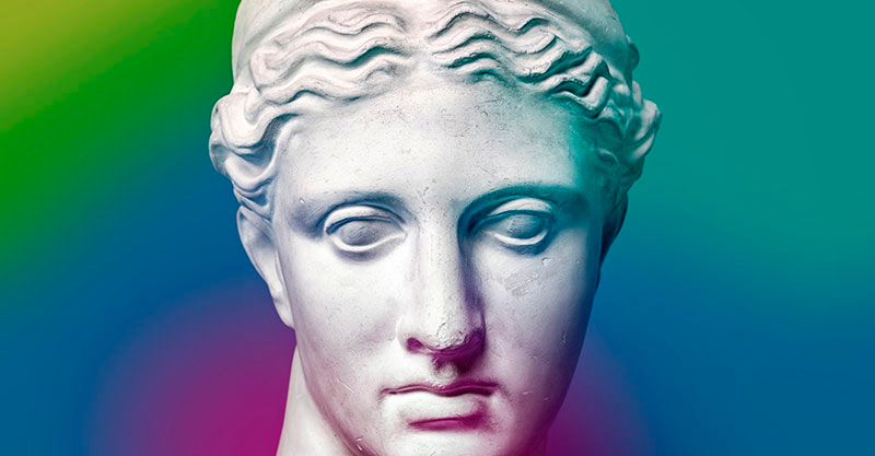 Sculptural Gradient minimalist vinyl carpet - TenStickers