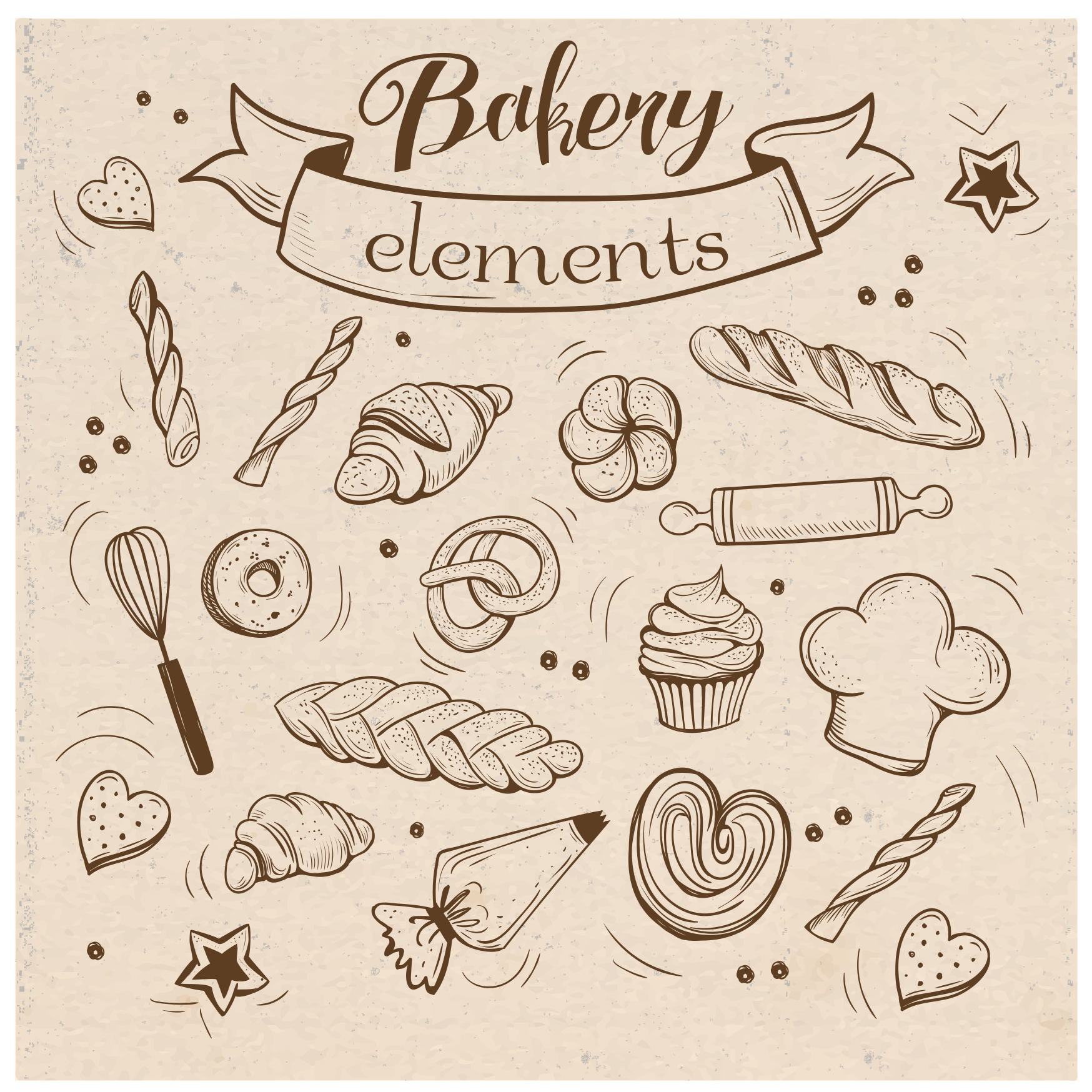Bakery Themed Illustration kids vinyl carpet - TenStickers