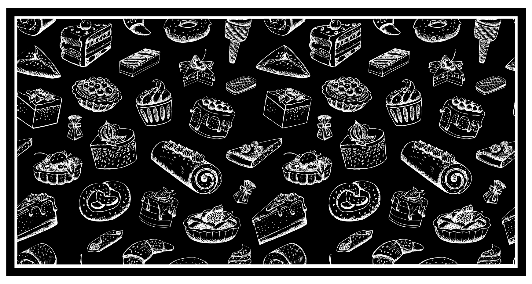 Confectionery Sketches kids vinyl carpet - TenStickers