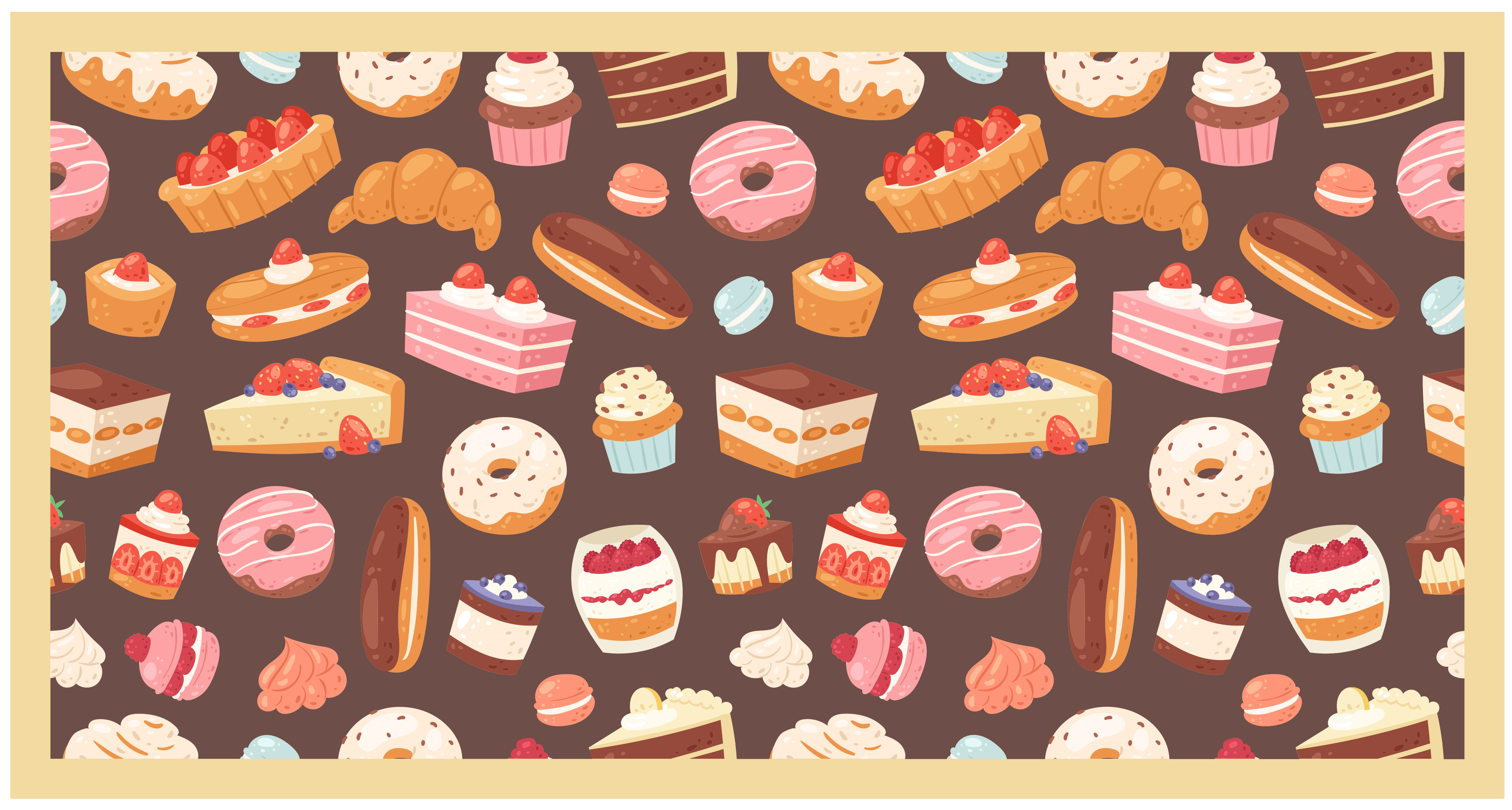 Sweet Treats Pattern kids vinyl carpet - TenStickers