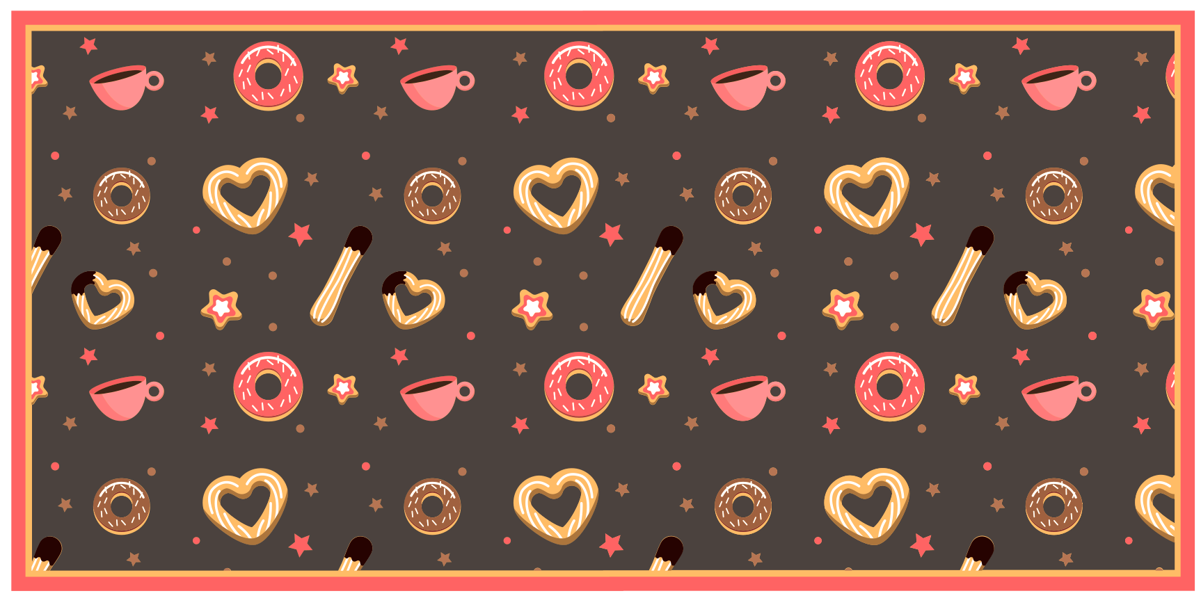 Sweetheart Treats event vinyl carpet - TenStickers