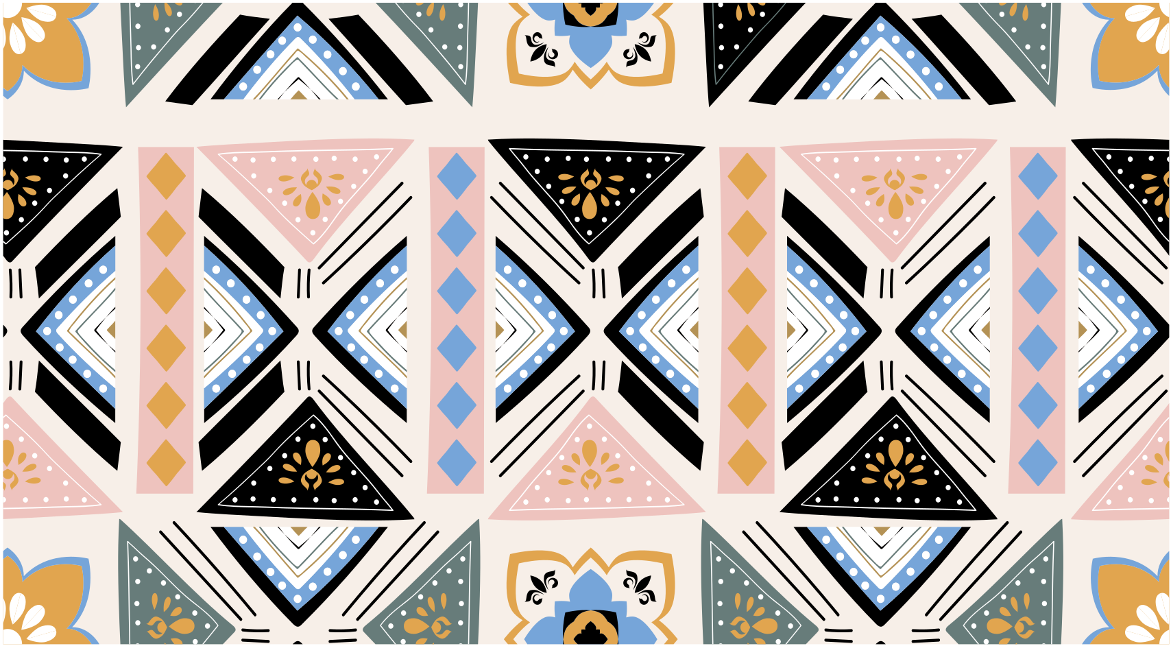 Geometric vinyl carpet geometric pattern tapestry - TenStickers