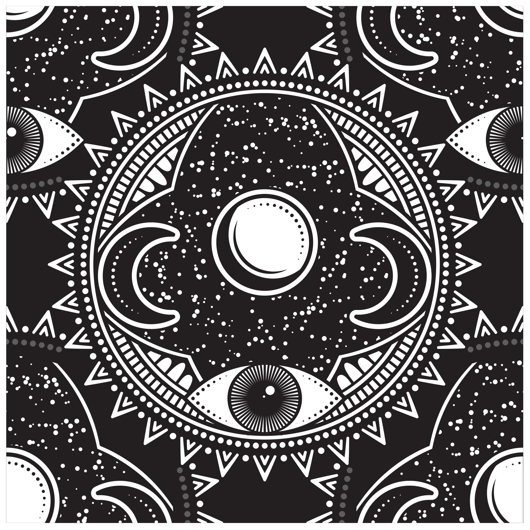Mandala vinyl carpet celestial mandala design - TenStickers
