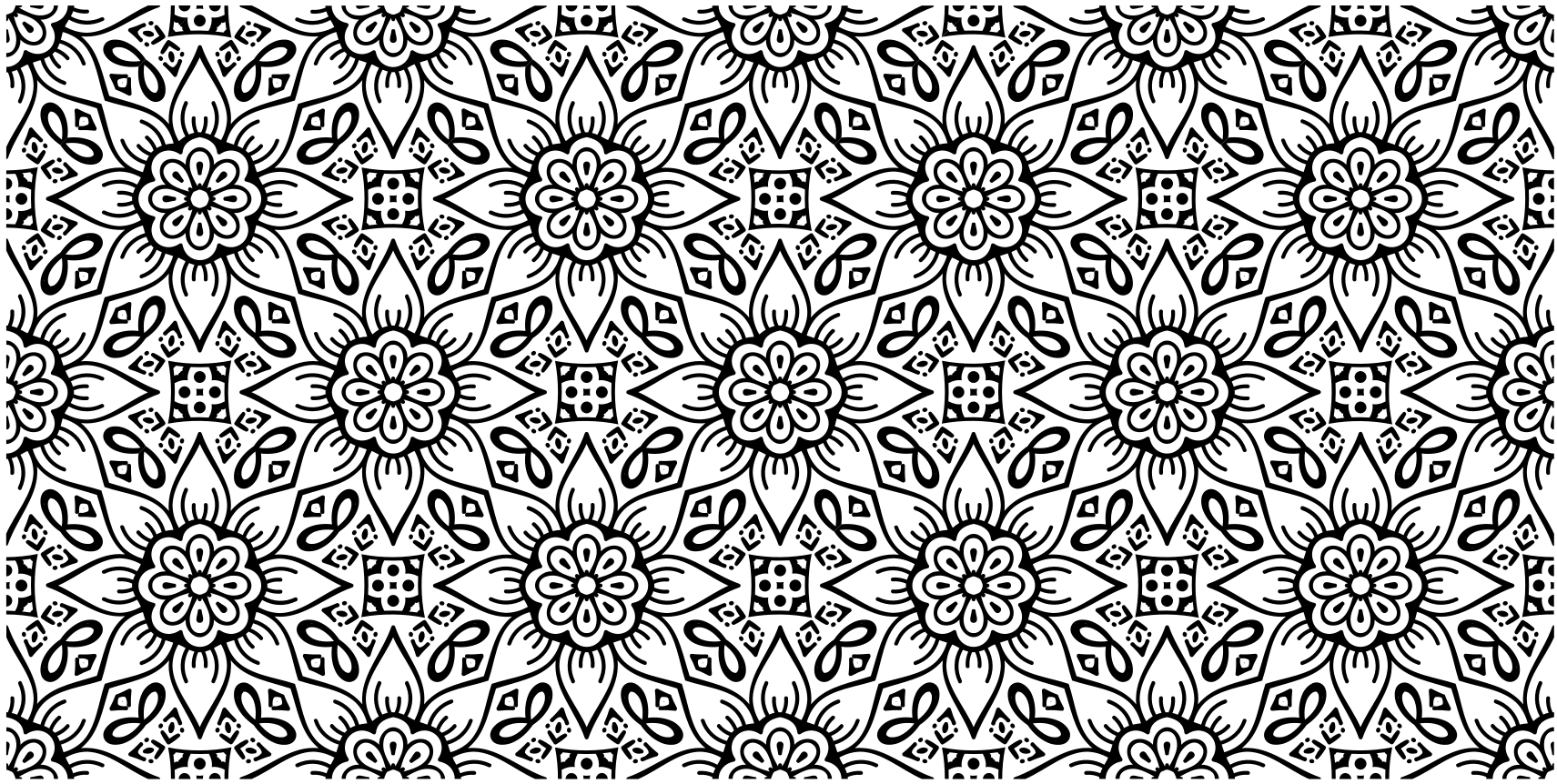 Botanical Motif mandala vinyl carpet - TenStickers