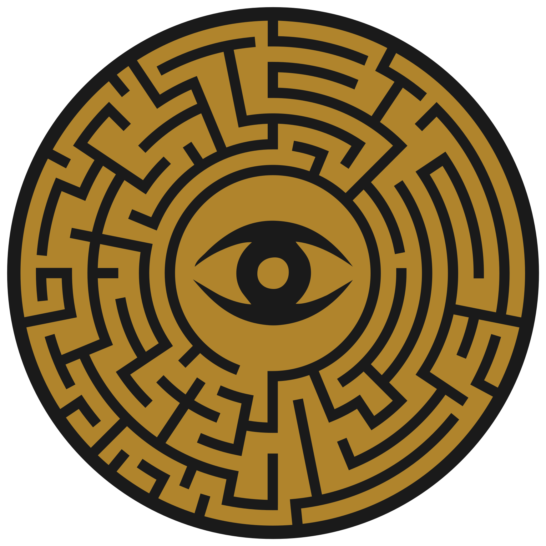Labyrinth Eye Symbol game vinyl carpet - TenStickers