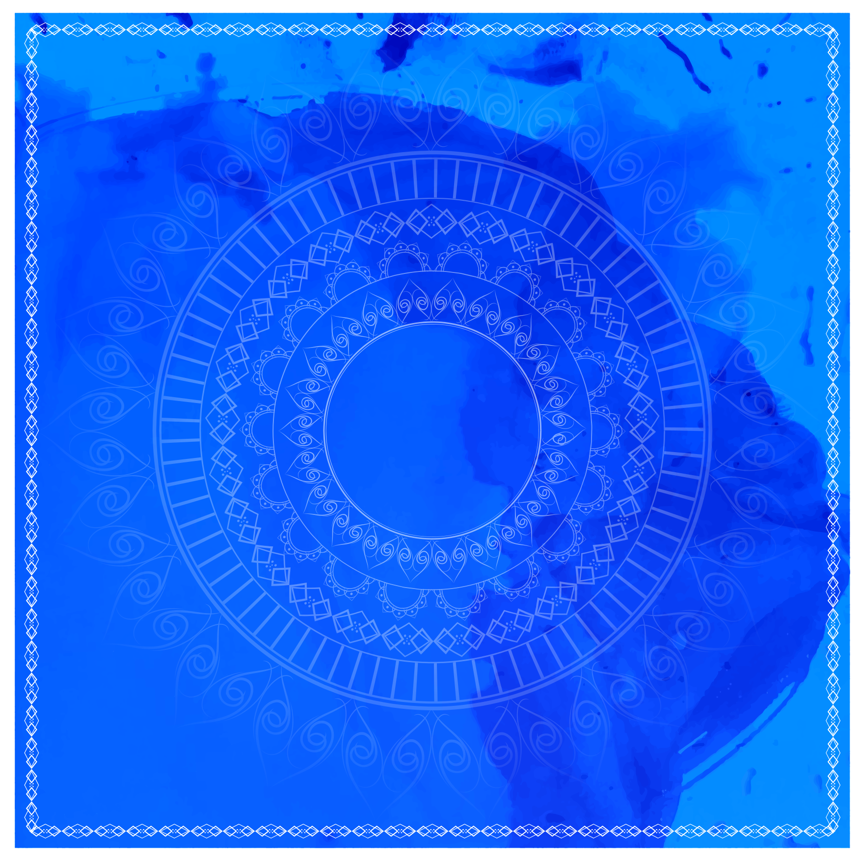 Mandala vinyl carpet for meditation circle - TenStickers