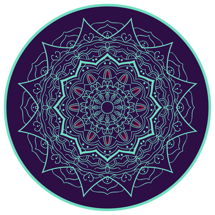 Mandala circle design mandala vinyl carpet - TenStickers