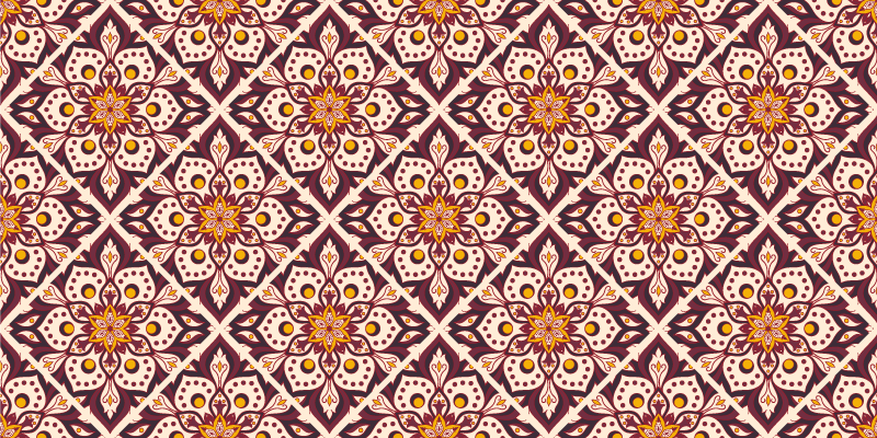 Mosaic vinyl carpet mosaic mandala design - TenStickers
