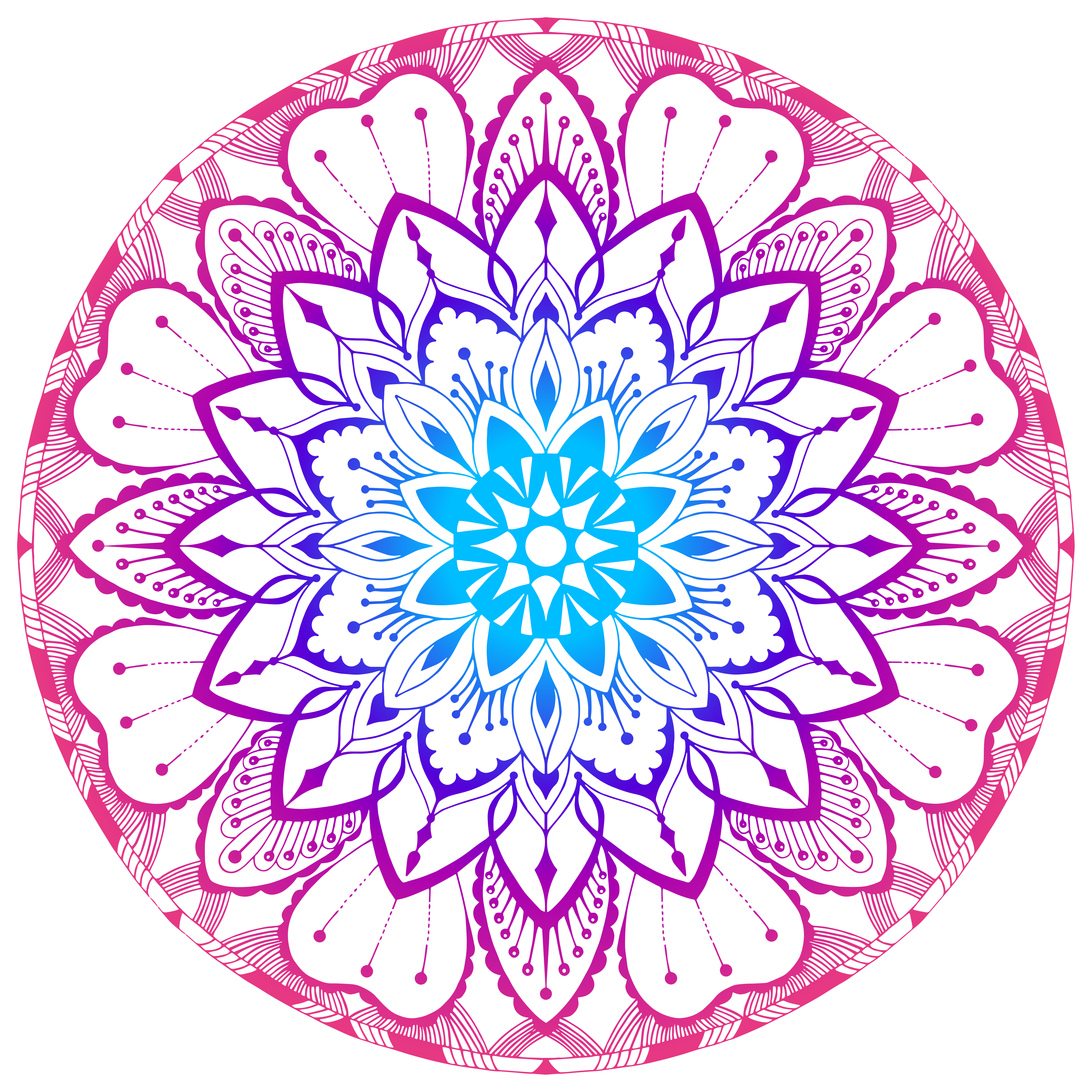 Mandala vinyl carpet mandala pattern mat - TenStickers