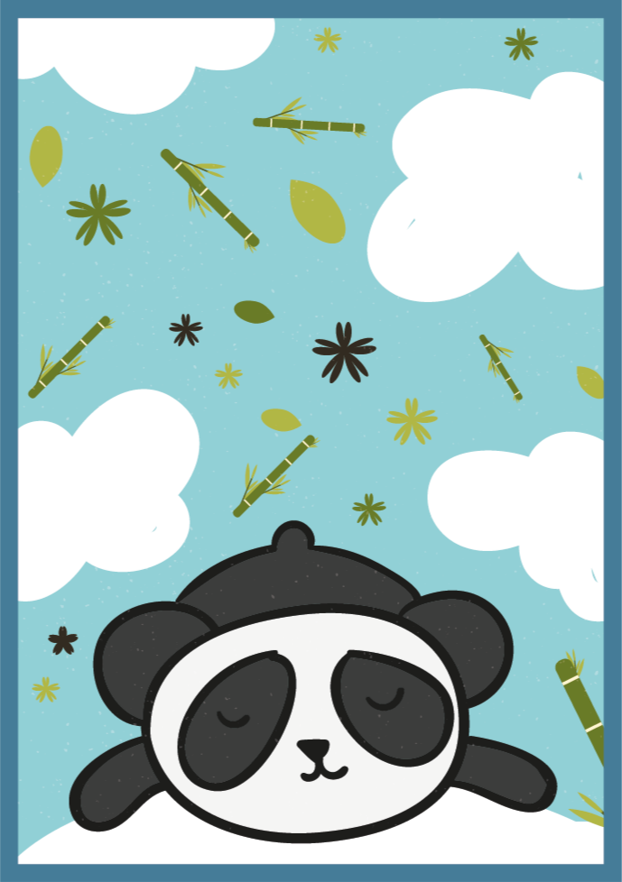 Panda Dreamscape kids vinyl carpet - TenStickers