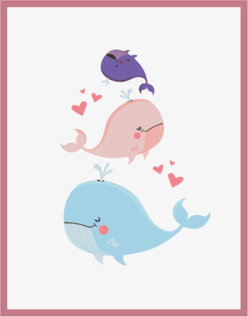 Whimsical Whales Illustration nursery vinyl carpet - TenStickers