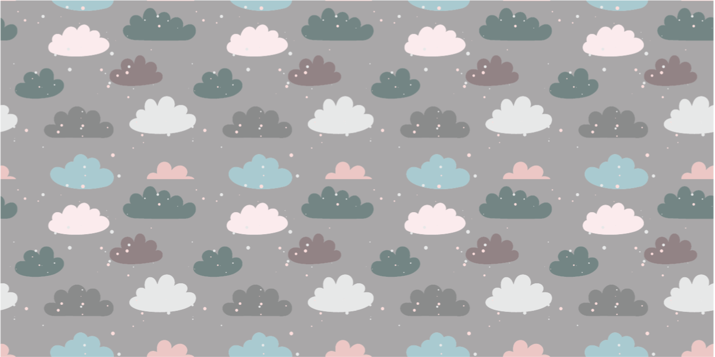 Cloudy Playtime nursery vinyl carpet - TenStickers