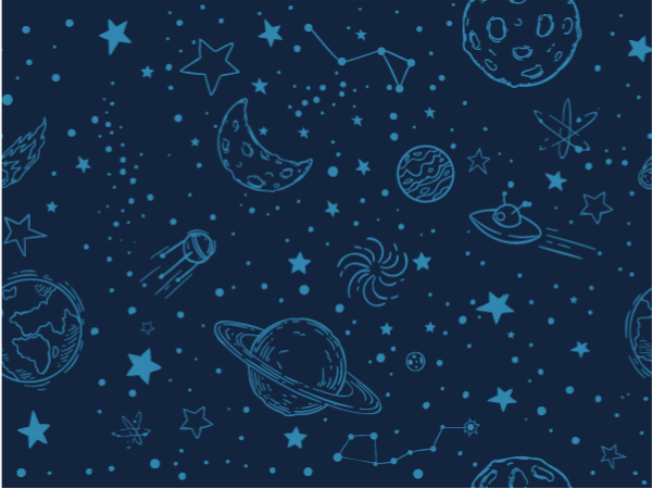 Space-Themed Illustration kids vinyl carpet - TenStickers